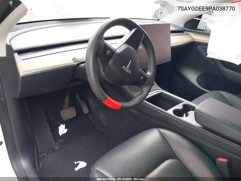 2023 Tesla Model Y Awd/Long Range Dual Motor All-Wheel Drive VIN: 7SAYGDEE9PA038770 Lot: 42235075