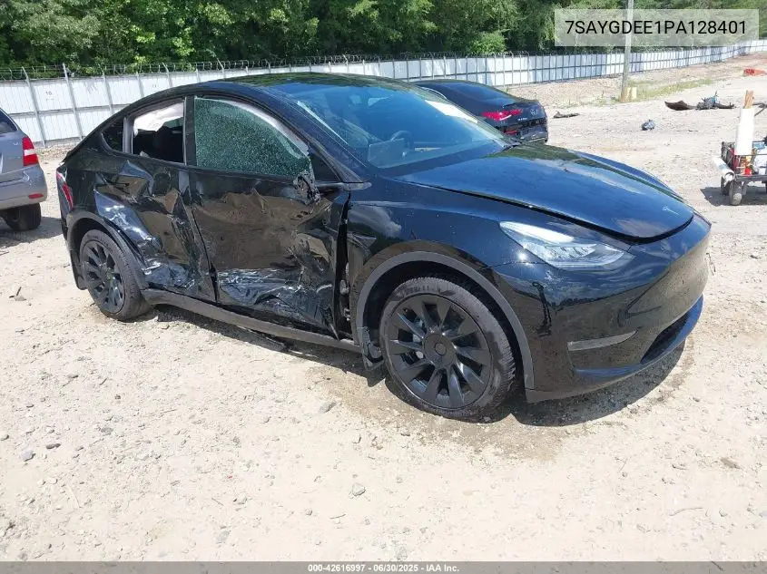 2023 Tesla Model Y Awd/Long Range Dual Motor All-Wheel Drive VIN: 7SAYGDEE1PA128401 Lot: 42616997