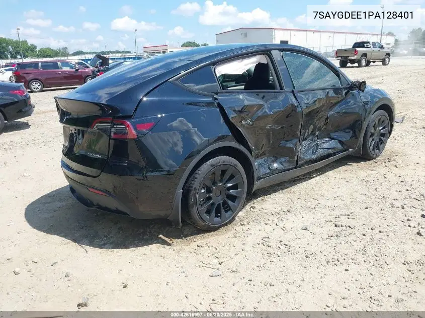 2023 Tesla Model Y Awd/Long Range Dual Motor All-Wheel Drive VIN: 7SAYGDEE1PA128401 Lot: 42616997