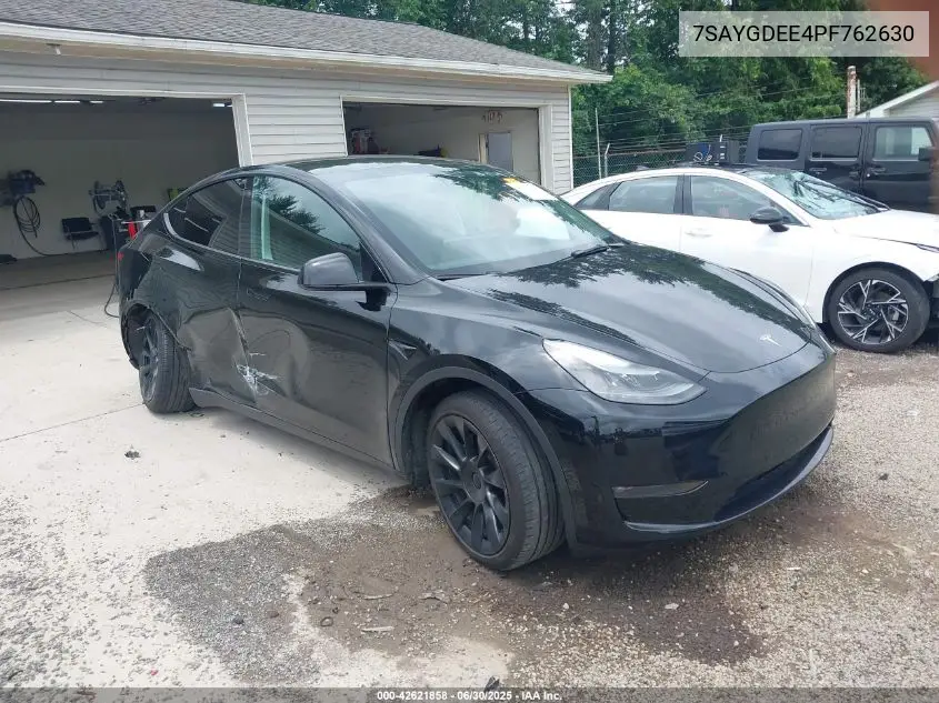 2023 Tesla Model Y Awd/Long Range Dual Motor All-Wheel Drive VIN: 7SAYGDEE4PF762630 Lot: 42621858