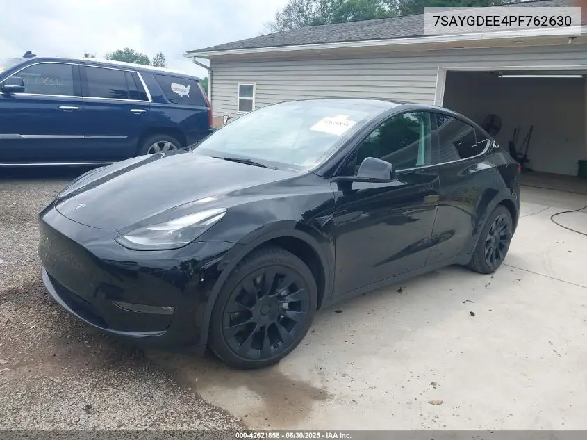 2023 Tesla Model Y Awd/Long Range Dual Motor All-Wheel Drive VIN: 7SAYGDEE4PF762630 Lot: 42621858
