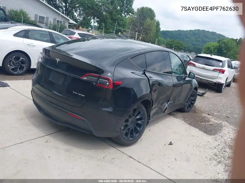 2023 Tesla Model Y Awd/Long Range Dual Motor All-Wheel Drive VIN: 7SAYGDEE4PF762630 Lot: 42621858