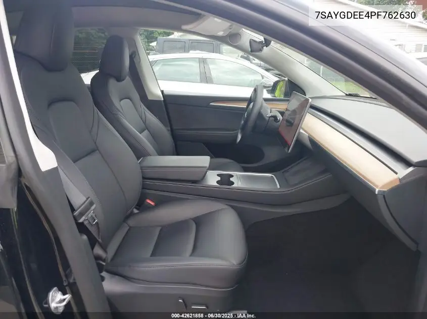 2023 Tesla Model Y Awd/Long Range Dual Motor All-Wheel Drive VIN: 7SAYGDEE4PF762630 Lot: 42621858