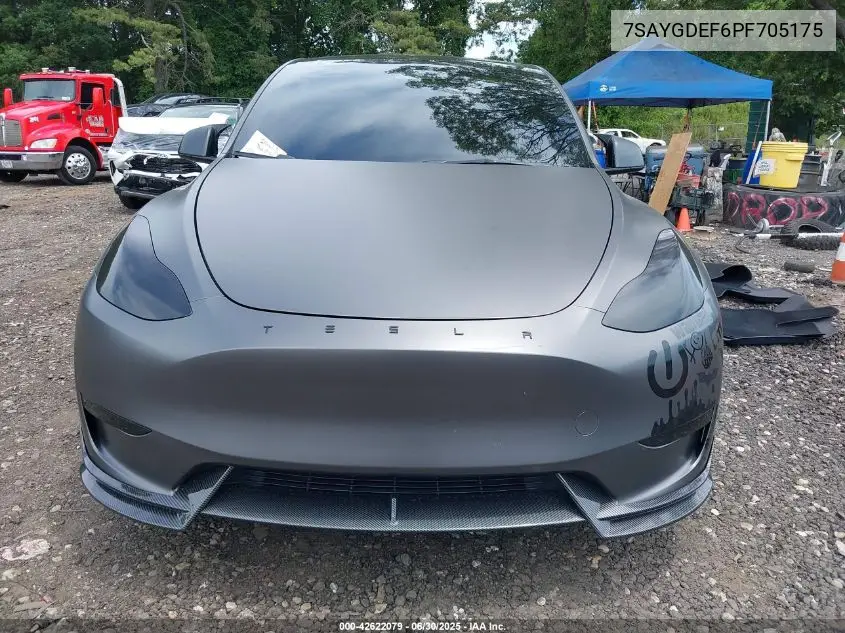 2023 Tesla Model Y Performance Dual Motor All-Wheel Drive VIN: 7SAYGDEF6PF705175 Lot: 42622079