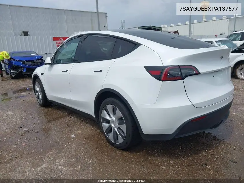 2023 Tesla Model Y Awd/Long Range Dual Motor All-Wheel Drive VIN: 7SAYGDEEXPA137677 Lot: 42625069