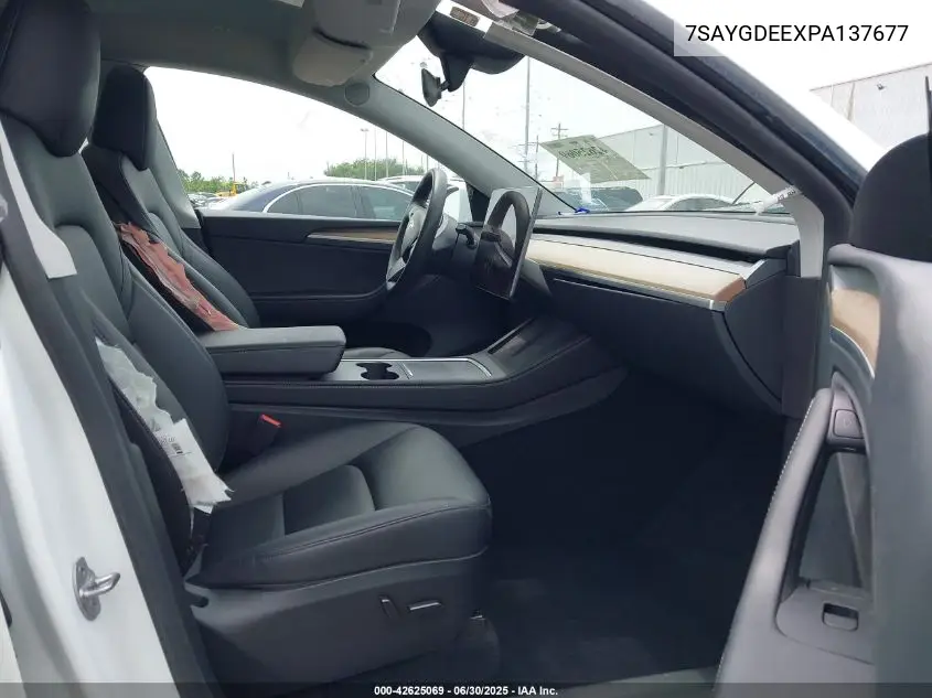 2023 Tesla Model Y Awd/Long Range Dual Motor All-Wheel Drive VIN: 7SAYGDEEXPA137677 Lot: 42625069