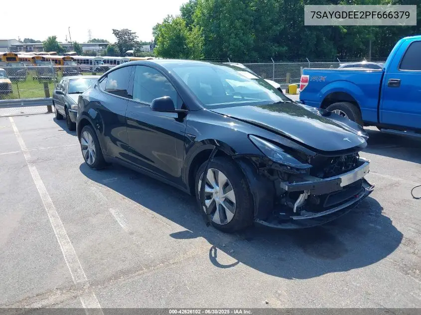 2023 Tesla Model Y Awd/Long Range Dual Motor All-Wheel Drive VIN: 7SAYGDEE2PF666379 Lot: 42626102