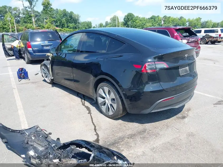 2023 Tesla Model Y Awd/Long Range Dual Motor All-Wheel Drive VIN: 7SAYGDEE2PF666379 Lot: 42626102