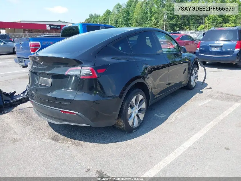 2023 Tesla Model Y Awd/Long Range Dual Motor All-Wheel Drive VIN: 7SAYGDEE2PF666379 Lot: 42626102
