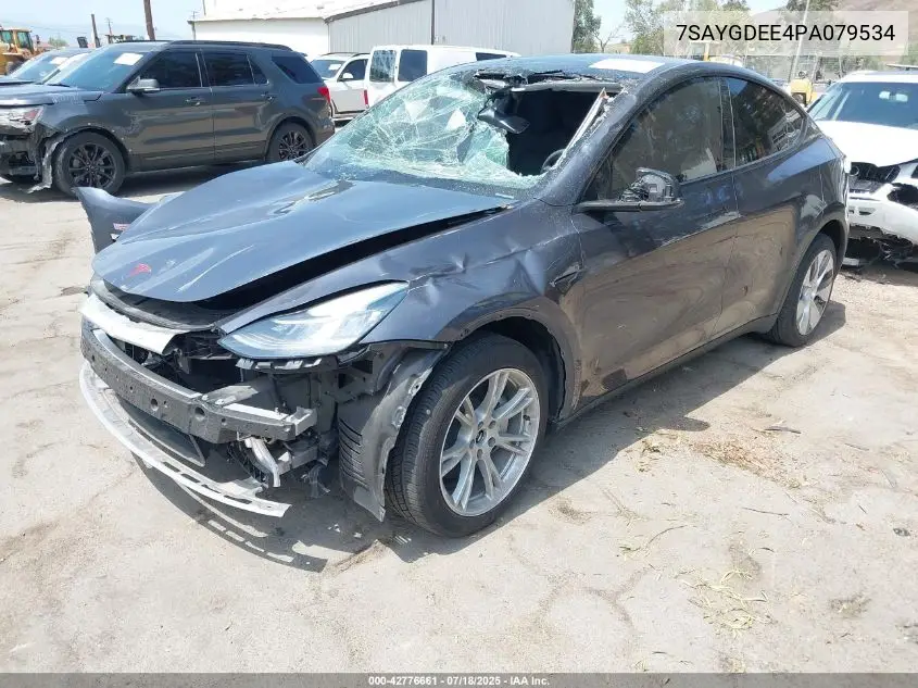 2023 Tesla Model Y Awd/Long Range Dual Motor All-Wheel Drive VIN: 7SAYGDEE4PA079534 Lot: 42776661