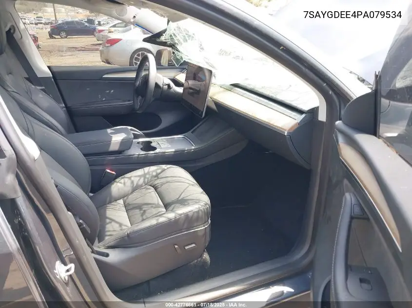 2023 Tesla Model Y Awd/Long Range Dual Motor All-Wheel Drive VIN: 7SAYGDEE4PA079534 Lot: 42776661