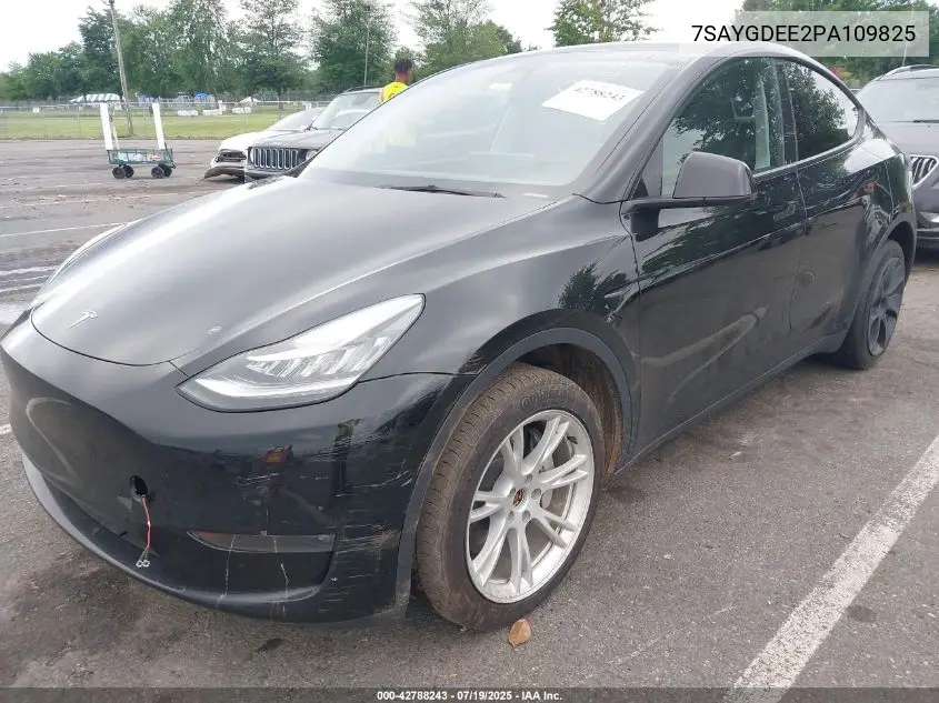 2023 Tesla Model Y Awd/Long Range Dual Motor All-Wheel Drive VIN: 7SAYGDEE2PA109825 Lot: 42788243