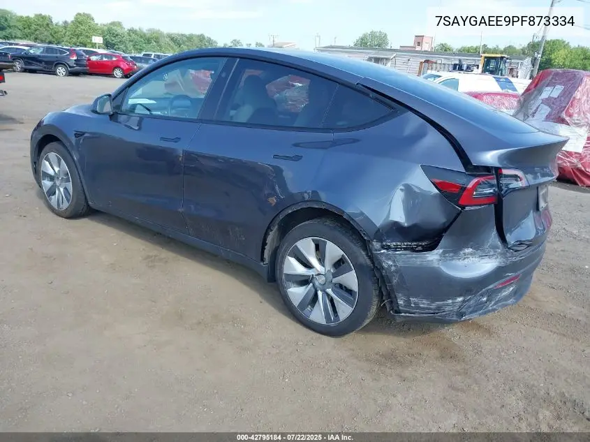 2023 Tesla Model Y Awd/Long Range Dual Motor All-Wheel Drive VIN: 7SAYGAEE9PF873334 Lot: 42795184