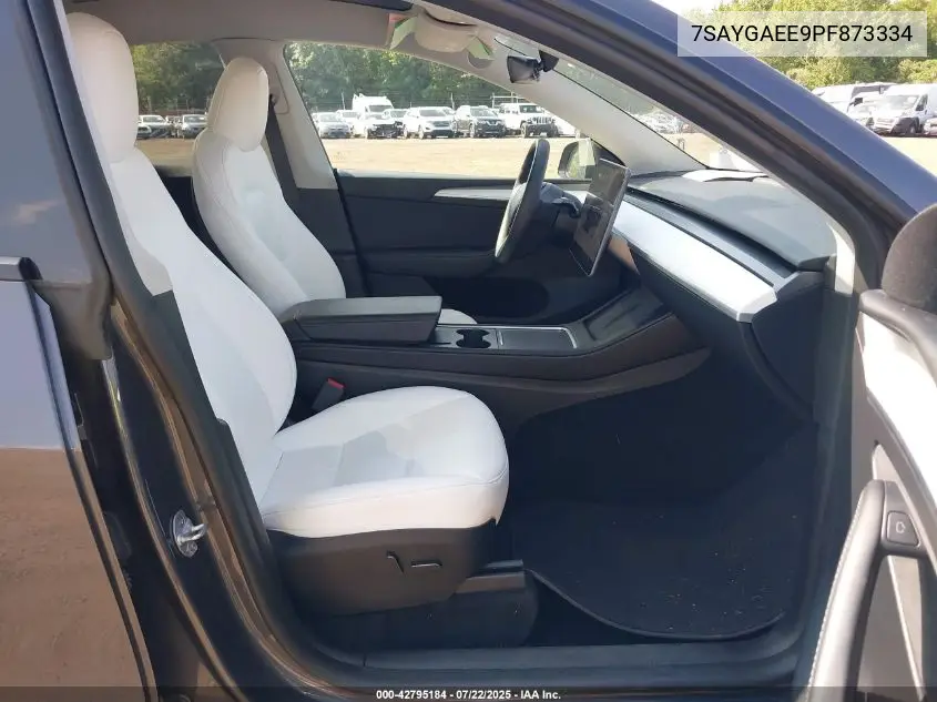 2023 Tesla Model Y Awd/Long Range Dual Motor All-Wheel Drive VIN: 7SAYGAEE9PF873334 Lot: 42795184
