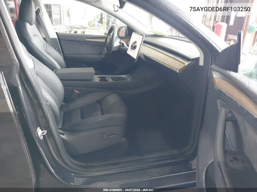 2024 Tesla Model Y Long Range Dual Motor All-Wheel Drive/Rwd VIN: 7SAYGDED6RF103250 Lot: 41980551