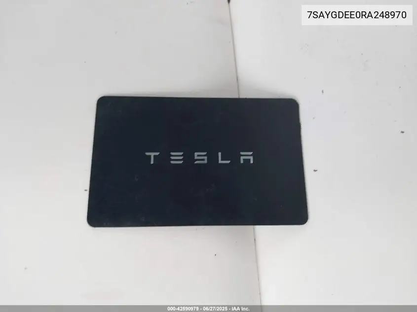 2024 Tesla Model Y Long Range Dual Motor All-Wheel Drive VIN: 7SAYGDEE0RA248970 Lot: 42590979