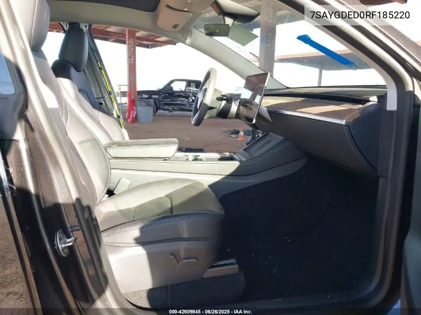 2024 Tesla Model Y Long Range Dual Motor All-Wheel Drive/Rwd VIN: 7SAYGDED0RF185220 Lot: 42609845