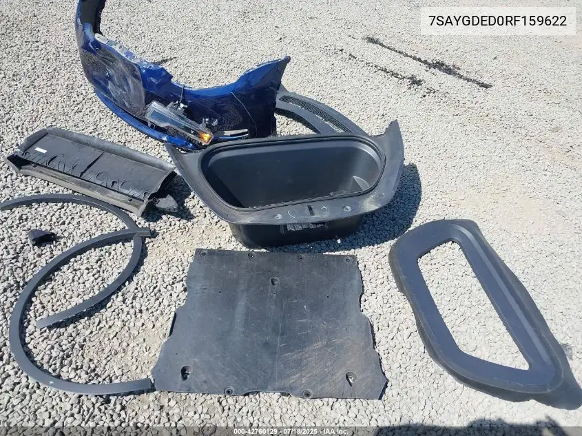 2024 Tesla Model Y Long Range Dual Motor All-Wheel Drive/Rwd VIN: 7SAYGDED0RF159622 Lot: 42760129
