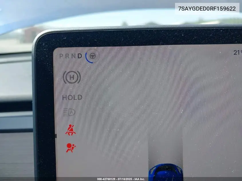 2024 Tesla Model Y Long Range Dual Motor All-Wheel Drive/Rwd VIN: 7SAYGDED0RF159622 Lot: 42760129
