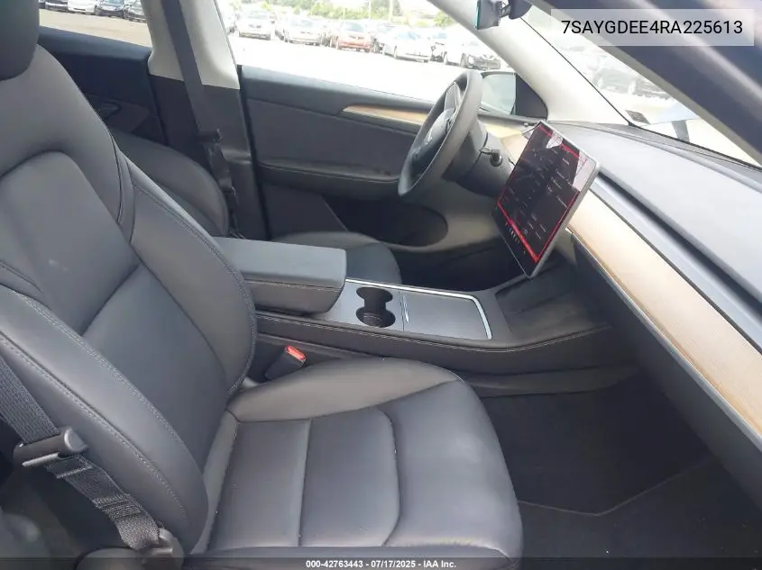 2024 Tesla Model Y Long Range Dual Motor All-Wheel Drive VIN: 7SAYGDEE4RA225613 Lot: 42763443