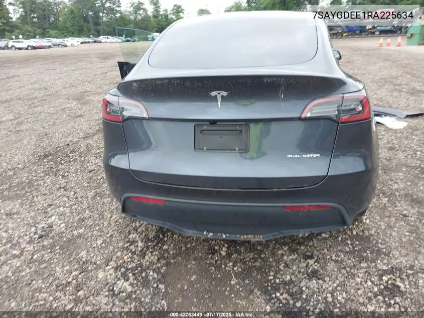 2024 Tesla Model Y Long Range Dual Motor All-Wheel Drive VIN: 7SAYGDEE1RA225634 Lot: 42763449