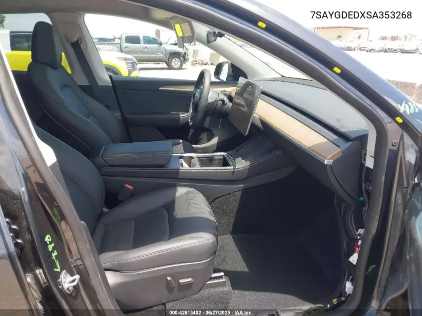2025 Tesla Model Y Long Range Dual Motor All-Wheel Drive VIN: 7SAYGDEDXSA353268 Lot: 42613402