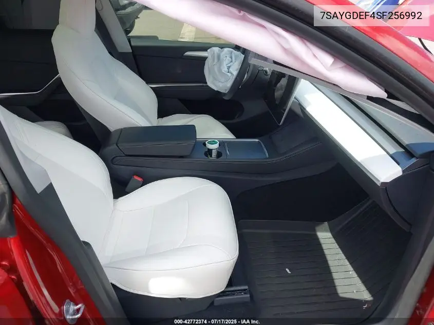 2025 Tesla Model Y Performance Dual Motor All-Wheel Drive VIN: 7SAYGDEF4SF256992 Lot: 42772374