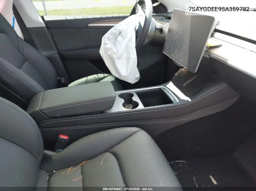 2025 Tesla Model Y Long Range Dual Motor All-Wheel Drive VIN: 7SAYGDEE9SA359782 Lot: 42784847