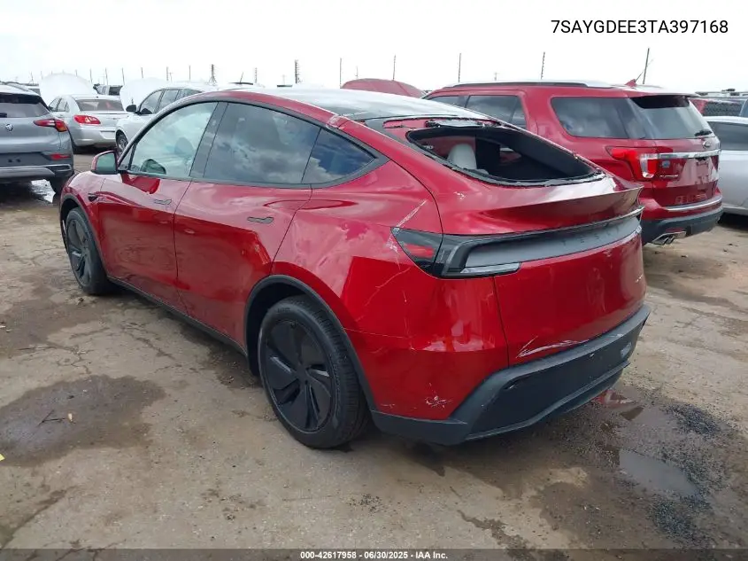 2026 Tesla Model Y Long Range Dual Motor All-Wheel Drive/Long Range Launch Series VIN: 7SAYGDEE3TA397168 Lot: 42617958