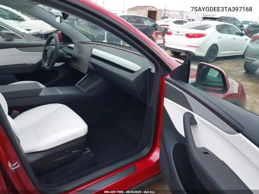 2026 Tesla Model Y Long Range Dual Motor All-Wheel Drive/Long Range Launch Series VIN: 7SAYGDEE3TA397168 Lot: 42617958