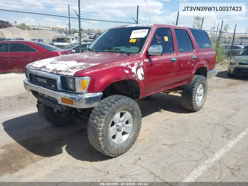 1990 Toyota 4Runner Vn39 Sr5 VIN: JT3VN39W1L0037423 Lot: 42233598