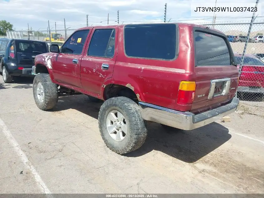 1990 Toyota 4Runner Vn39 Sr5 VIN: JT3VN39W1L0037423 Lot: 42233598