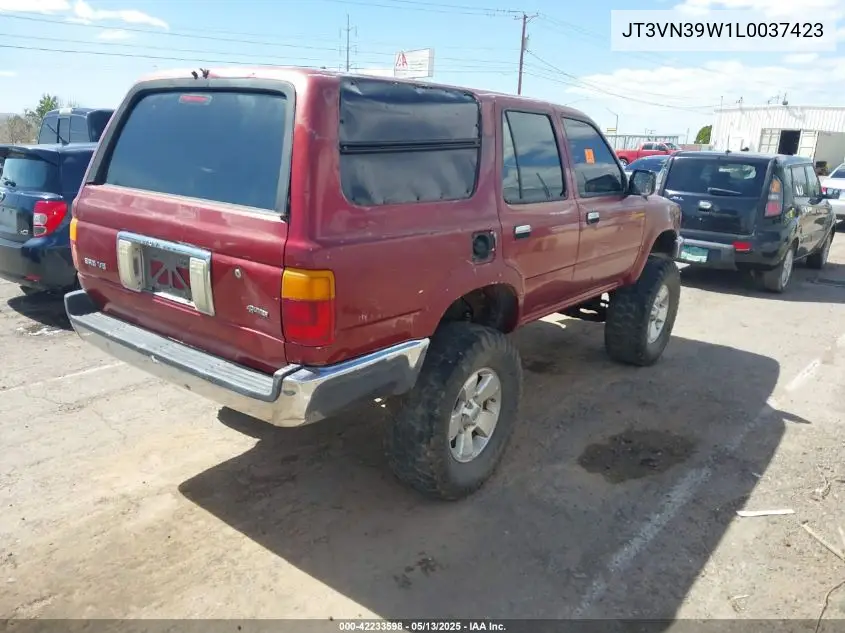 1990 Toyota 4Runner Vn39 Sr5 VIN: JT3VN39W1L0037423 Lot: 42233598