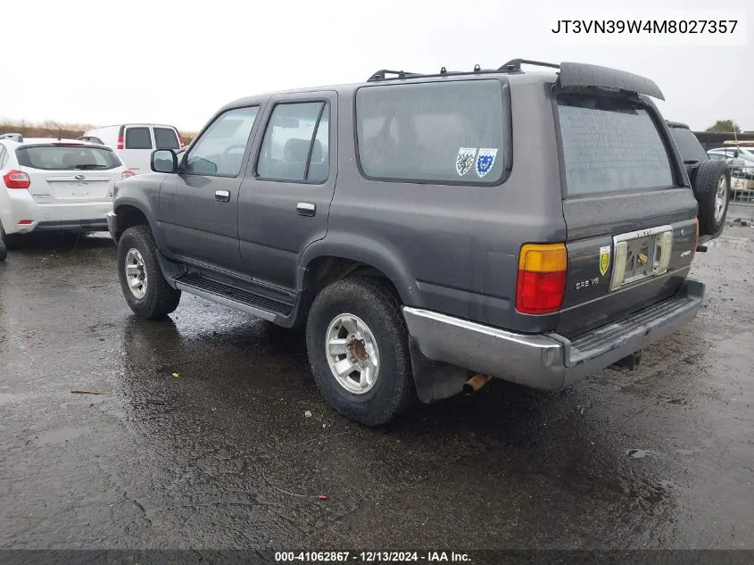 1991 Toyota 4Runner Vn39 Sr5 VIN: JT3VN39W4M8027357 Lot: 41062867