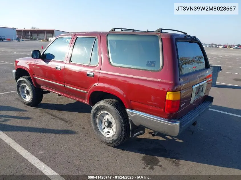 1991 Toyota 4Runner Vn39 Sr5 VIN: JT3VN39W2M8028667 Lot: 41420747