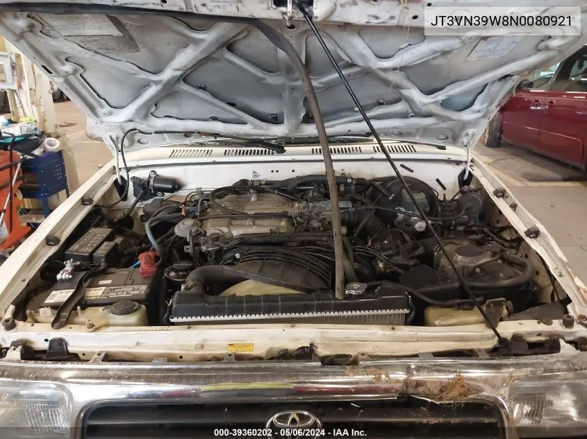 1992 Toyota 4Runner Vn39 Sr5 VIN: JT3VN39W8N0080921 Lot: 39360202