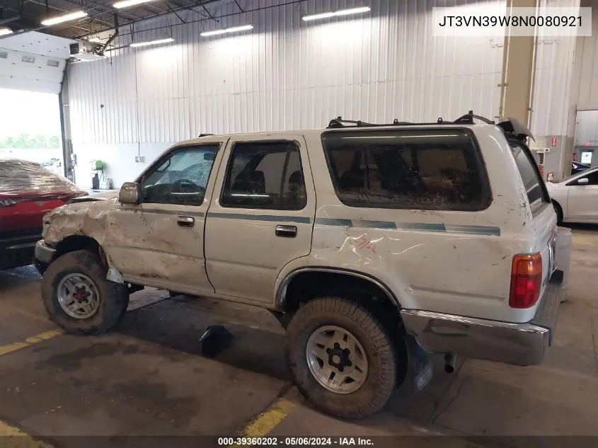 1992 Toyota 4Runner Vn39 Sr5 VIN: JT3VN39W8N0080921 Lot: 39360202
