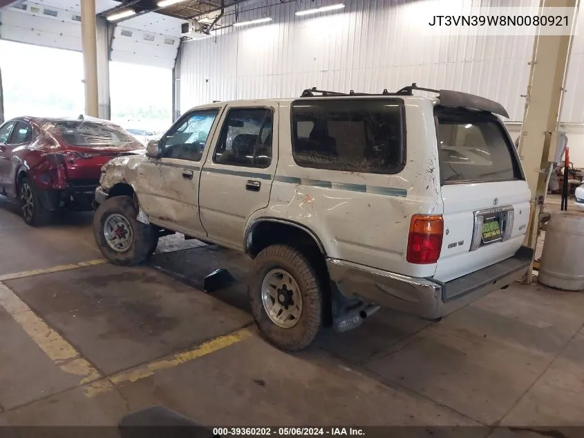 1992 Toyota 4Runner Vn39 Sr5 VIN: JT3VN39W8N0080921 Lot: 39360202