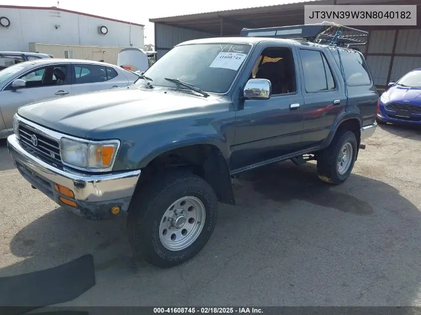 1992 Toyota 4Runner Vn39 Sr5 VIN: JT3VN39W3N8040182 Lot: 41608745