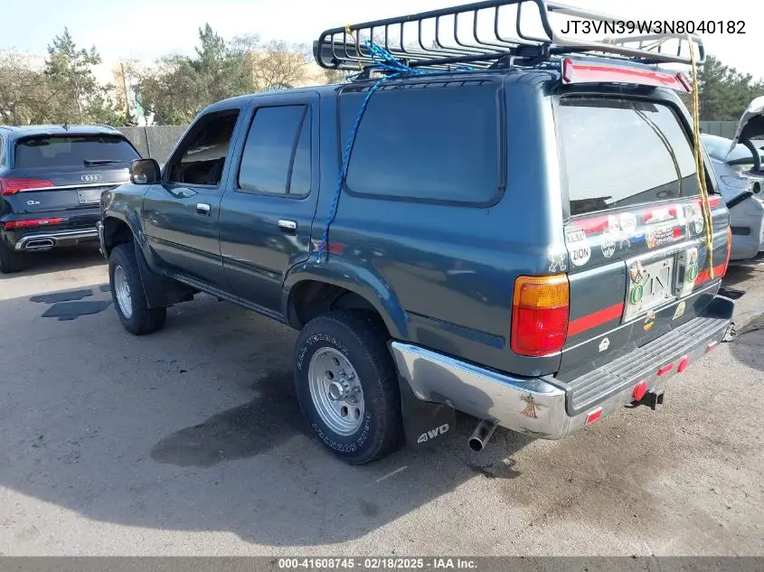 1992 Toyota 4Runner Vn39 Sr5 VIN: JT3VN39W3N8040182 Lot: 41608745