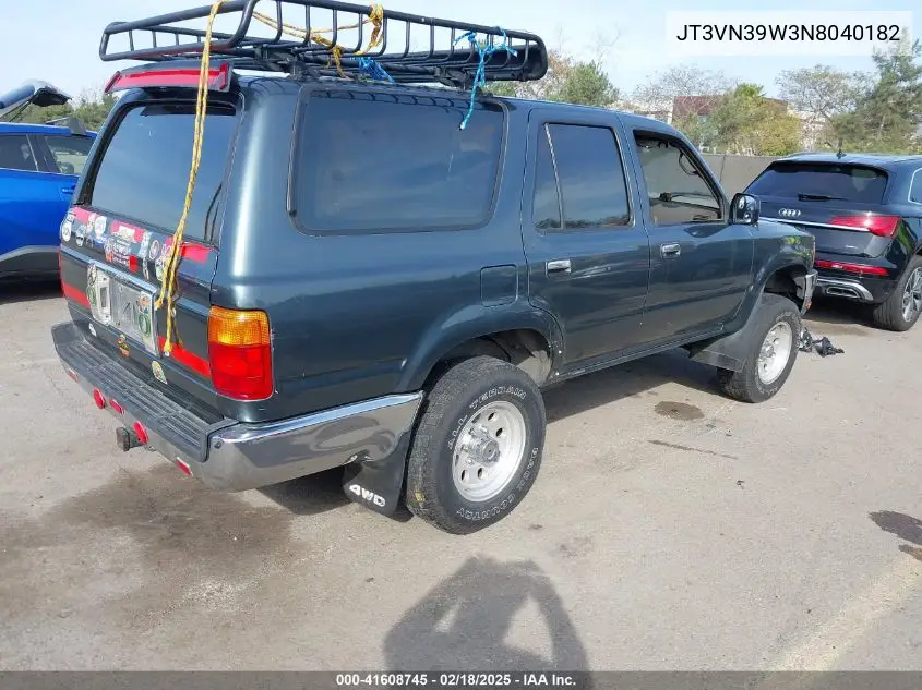 1992 Toyota 4Runner Vn39 Sr5 VIN: JT3VN39W3N8040182 Lot: 41608745