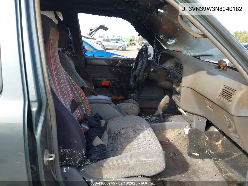 1992 Toyota 4Runner Vn39 Sr5 VIN: JT3VN39W3N8040182 Lot: 41608745