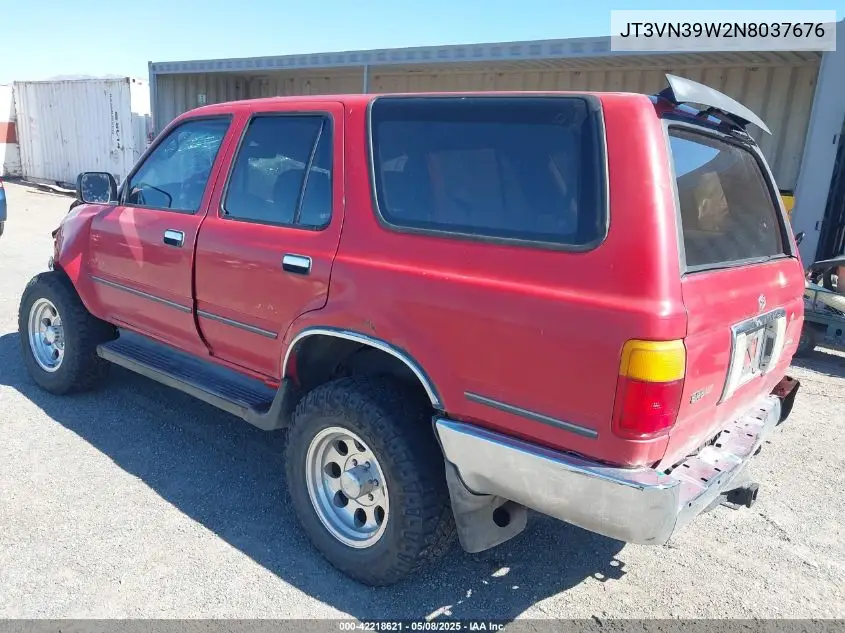 1992 Toyota 4Runner Vn39 Sr5 VIN: JT3VN39W2N8037676 Lot: 42218621
