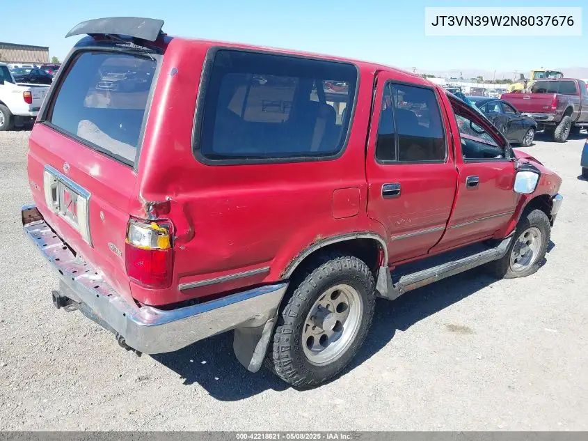 1992 Toyota 4Runner Vn39 Sr5 VIN: JT3VN39W2N8037676 Lot: 42218621