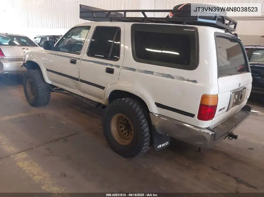 1992 Toyota 4Runner Vn39 Sr5 VIN: JT3VN39W4N8038523 Lot: 42531014