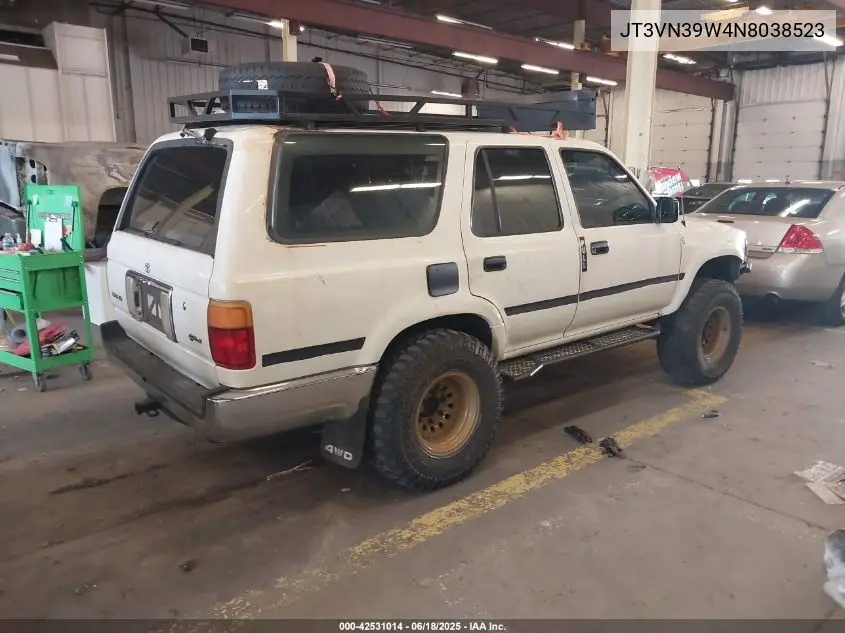 1992 Toyota 4Runner Vn39 Sr5 VIN: JT3VN39W4N8038523 Lot: 42531014