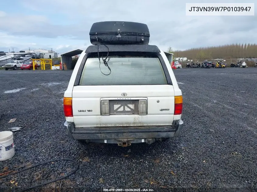 1993 Toyota 4Runner Vn39 Sr5 VIN: JT3VN39W7P0103947 Lot: 41912969