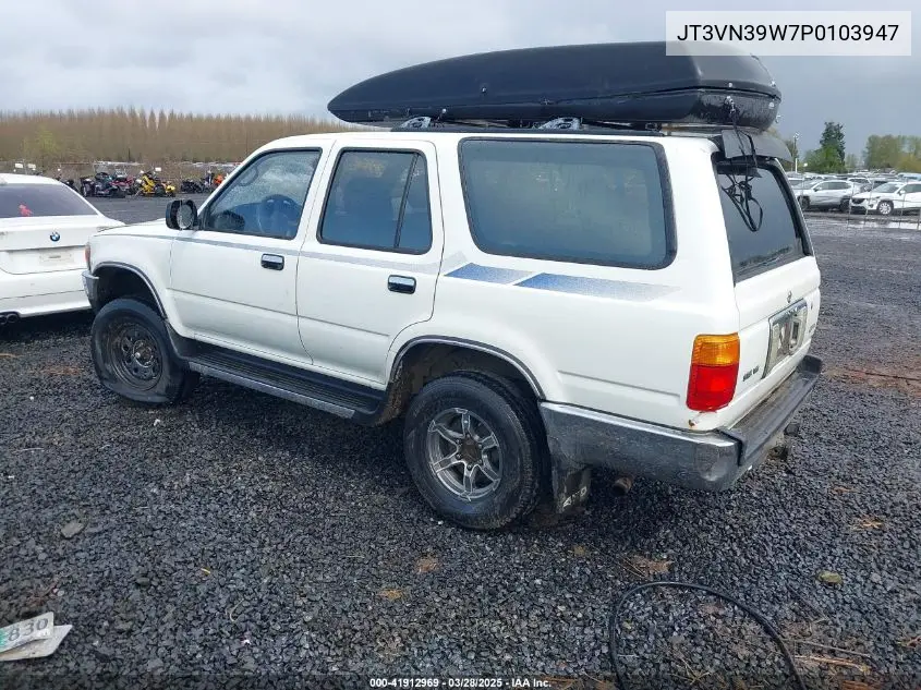 1993 Toyota 4Runner Vn39 Sr5 VIN: JT3VN39W7P0103947 Lot: 41912969
