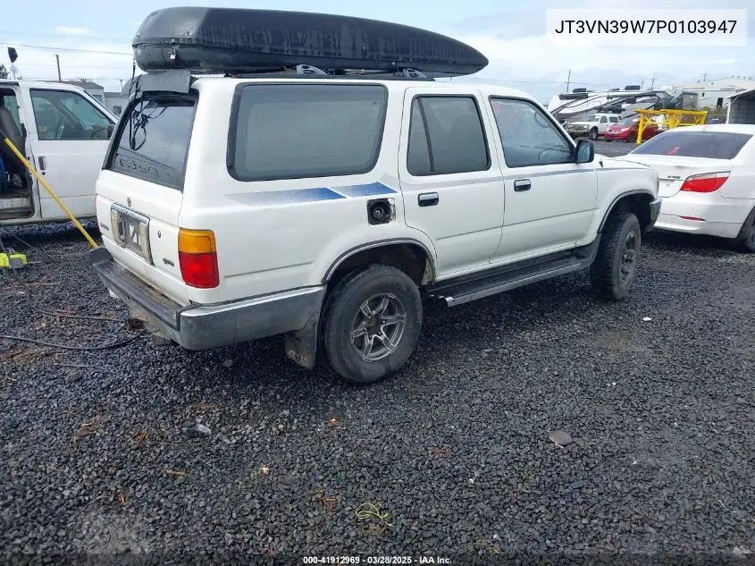 1993 Toyota 4Runner Vn39 Sr5 VIN: JT3VN39W7P0103947 Lot: 41912969