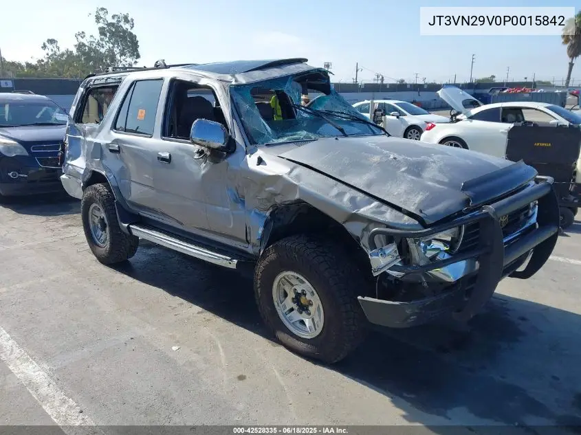 1993 Toyota 4Runner Vn29 Sr5 VIN: JT3VN29V0P0015842 Lot: 42528335